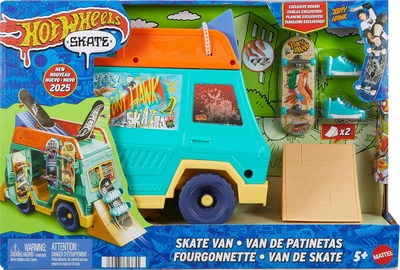Ігровий набір Hot Wheels для скейтбордингу з ексклюзивним грифом та парою знімних черевиків, скейт-фургон, розроблений у співпраці з Тоні Хоуком, JGG91