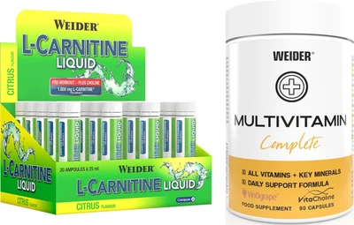 weider l-carnitine liquid 1800 отзывы Набор Weider L-Carnitine Liquid 1800 мг 20 ампул Citrus + Weider  Multivitamin Complete 90 капсул (4044782385869) – фото, отзывы,  характеристики в интернет-магазине ROZETKA
