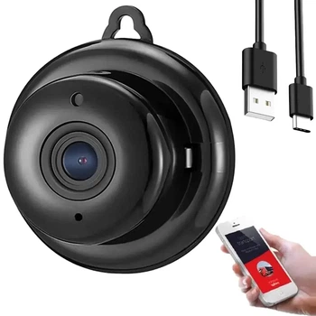Мини WiFi камера видеонаблюдения 720p с микрофоном датчик движения ИК-подсветка режим день ночь для внутреннего использования