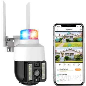 Wi-Fi камера видеонаблюдения поворотная с ИК-подсветкой датчиком движения и SD-картой A15-4G