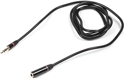 Кабель Viewcon 3.5 мм (mini-jack) - 3.5 мм (mini-jack) (M/F) 1 м Black (VA111)