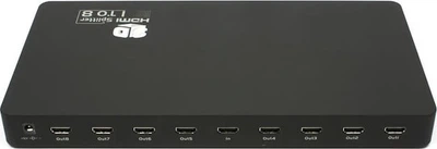 Розгалужувач відеосигналу HDMI Viewcon 1xHDMI (вхід) -> 8xHDMI (вихід) Black (VE405)