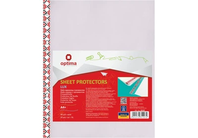 Файли Optima, А4+, 20 шт., 40 мкм., кольоровий орнамент (O35107)