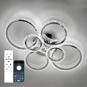 Люстра светодиодная LUMINARIA EUROPA 100W 6R CHROME/ICE с пультом ДУ