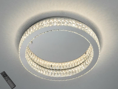 Потолочная хрустальная LED люстра Diasha 70Вт хром