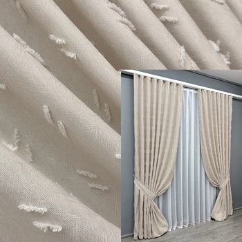 Комплект штор VR-Textil Лен Букле № 1882ш Таш 100х290 см 2 шт (31-0007)