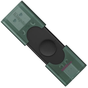USB флеш накопичувач Kingston 128GB DataTraveler Duo USB 3.2/Type-C Black/Green (DTDEG2/128GB)
