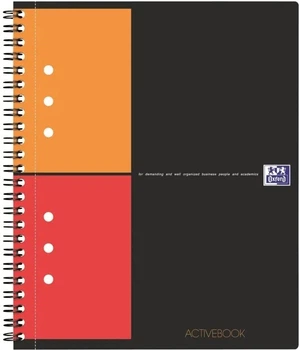 Блокнот Hamelin Oxford Collegeblok A5 Сіро-помаранчево-червоний 80 аркушів (3020120014111)