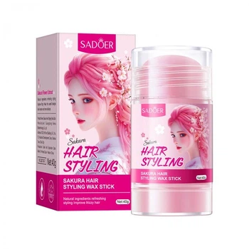 Віск для укладання волосся з ароматом сакури SADOER Sakura Hair Styling Wax Stick, восковий стік для волосся, 40 г