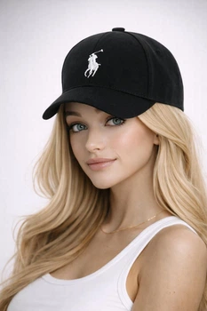 Молодіжна кепка Поло (Polo) One-size 54-57см Чорний з білим