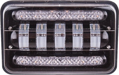Фара робочого світла Pulso + DRL LP-7717 HI+LOW (170x110x80) 9-36 В / 50 Вт / 6000K