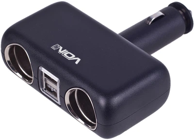 Розгалужувач прикурювача Voin SC-2004 2 виходи + 2 USB 2400 мА 12/24 В
