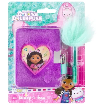 Пушистый блокнот на замке с ручкой GABBYS DOLLHOUSE GD99988 Разноцветный shop (8719668032552)