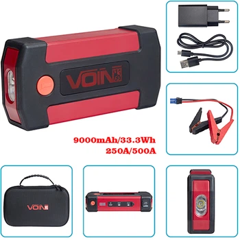 Пуско-зарядное устройство Voin 9000 mAh/33/3Wh/12V START-250A/500A/фонарь (JS-500)
