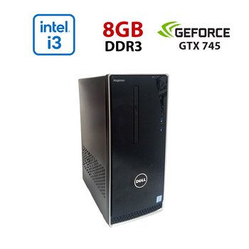 Игровой ПК Dell Inspirion 3650 / Intel Core i3-6100 (2 (4) ядра по 3.7 GHz) / 8 GB DDR3 / 512 GB SSD / nVidia GeForce GTX 745, 2 GB GDDR3, 128-bit / Wi-Fi+Bluetooth / DVD / Win 10 Home Lic б/у