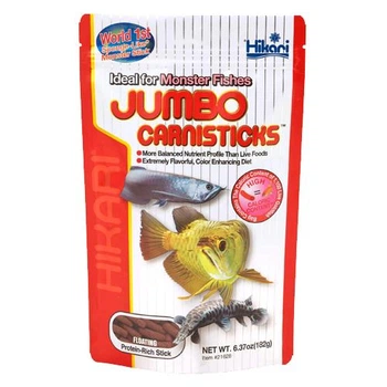Корм Hikari Tropical Jumbo carnisticks 182g для всех крупных мясоядных рыб