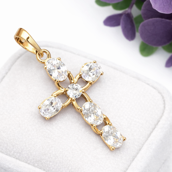 Крестик Xuping Jewelry длина 3.6см медицинское золото позолота 18К к187
