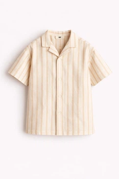 Сорочка H&M 1300351 140см білий смужки