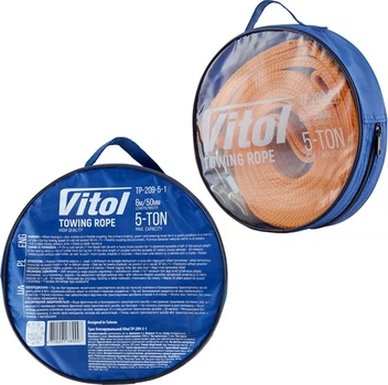 Трос буксирувальний Vitol ST206B/TP-209-5-1 5 т стрічка 50 мм х 6 м (TP-209-5-1)