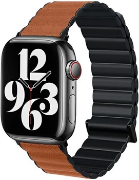 Ремінець Beline Magnetic Pro для Apple Watch Series 1/2/3/4/5/6/7/8/SE/SE2/Ultra 42-49 мм Brown/Black (5905359818755)