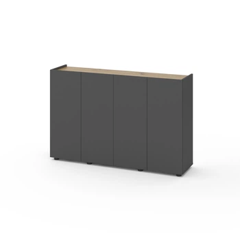 Комод Metkas Home B020 1400x350x920 мм, ЛДСП, Антрацит-Дуб Артизан (MB020ADA)