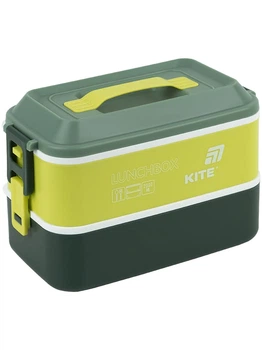 Ланчбокс KITE 2000 мл зелений подвійний з наповненням (K25-1184-3) 4063276260185