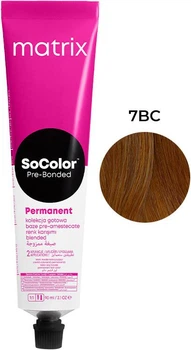 Крем-краска для волос Matrix SoColor Pre-Bonded 7BC Блондин коричневый медный 90 мл