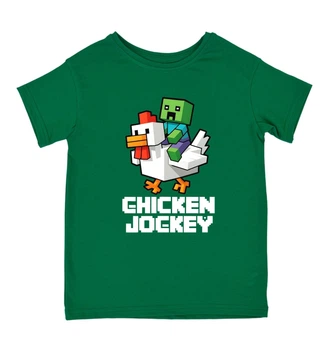 Подростоковая футболка для мальчика Спиногрыз Minecraft Chiken jockey СПИ-09122 170 см Зеленый