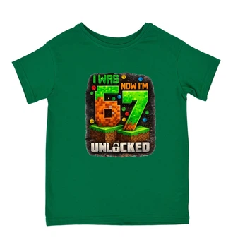 Дитяча футболка для хлопчика Спиногриз Minecraft Six seven СПИ-09124 122 см Зелений