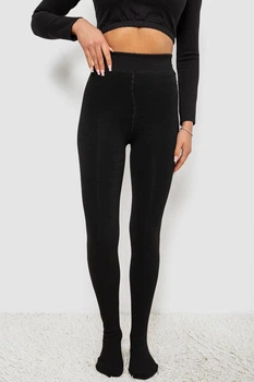Колготы женские утеплённые на меху, цвет черный, M-XL, 139RB588