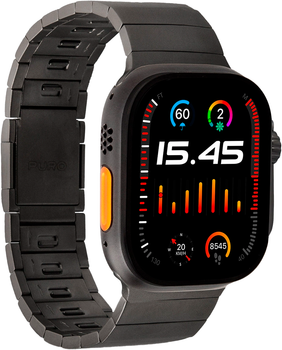 Ремінець Puro TITAN для Apple Watch 42/44/45/49mm Black (8018417497575)