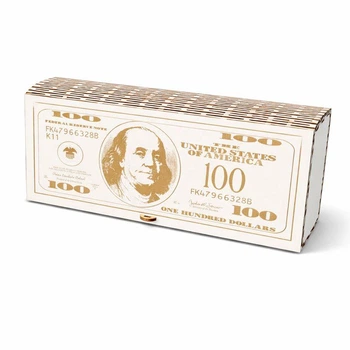 Купюрница-конверт для денег 100$, 25.3×3.5×11.5 см, Білий (ПБ-0003)