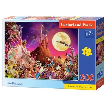 Пазлы Castorland Сказочные фантазии 200 элементов картонные 47x33 см для детей и взрослых развивающие логику и моторику Разноцветные