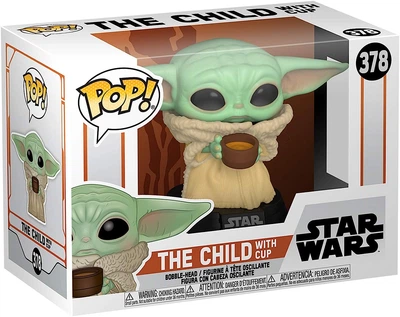 Игровая фигурка Funko Малыш Йода с чашкой - Funko pop Star Wars The Mandalorian #378: The Child (with Cup)