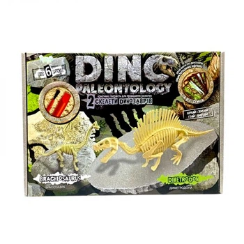Набір для розкопок скам'янілостей DINO PALEONTOLOGY Стегозавр розвиваючий комплект юного палеонтолога з інструментами для вивчення динозаврів