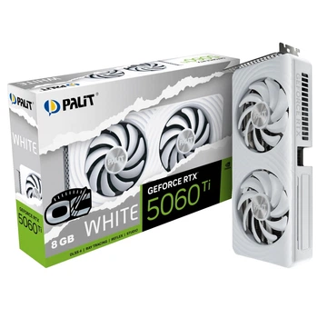 Видеокарта GF RTX 5060 Ti 8GB GDDR7 White OC Palit (NE7506TU19P1-GB2062M)