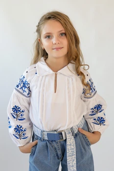 Вишиванка для дівчинки Trend Чернігів 158 Білий (SOLDCHERNBI)