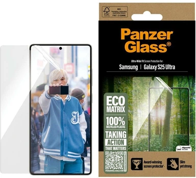 Захисна плівка Panzer Glass ECO MATRIX Ultra-Wide Fit для Samsung Galaxy S25 Ultra Transparent (PGRMUWFG38488)