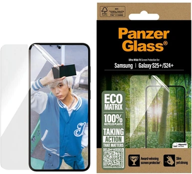 Захисна плівка Panzer Glass ECO MATRIX Ultra-Wide Fit для Samsung Galaxy S25+ Transparent (PGRMUWFG37942)