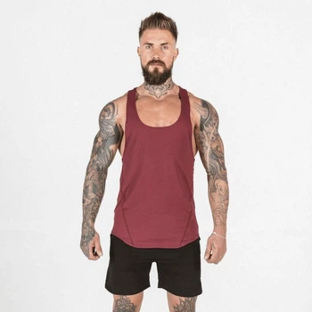 Майка чоловіча спортивна для силових тренувань та бігу Gymshark бордова L