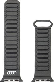 Ремінець Audi Logo Synthetic Ring для Apple Watch 40/41/42 mm Black (6955250228787)