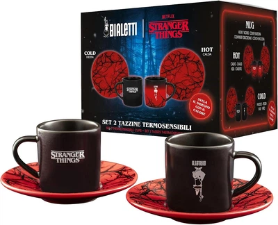 Набор чашек Bialetti Stranger Things Thermosensitive Очень Странные Чудеса 2x80мл