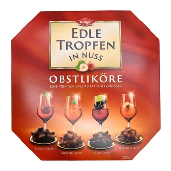 Конфеты с ликёром Trumpf Edle Tropfen in Nuss Obstliköre 250г