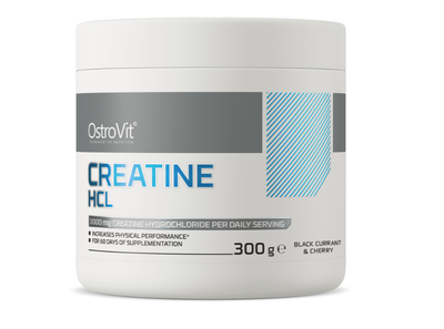 Креатин гідрохлорид OstroVit Creatine HCl 300 гр. смак Чорна смородина та вишня