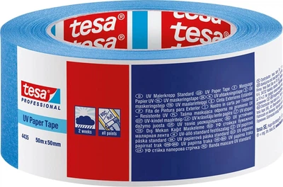Taśma malarska TESA Professional 4435 UV Paper Tape 50 m x 50 mm Niebieska (04435-00018-01)