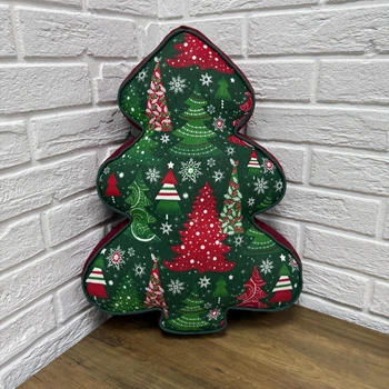 Подушка новогодняя Елка X-mas Multi Trees 45х60 см зеленая