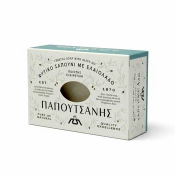 Мыло твердое натуральное Papoutsanis Olive Oil White 125 г