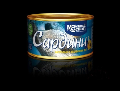 Сардини натуральні з додаванням олії №5 Морський світ 230 г
