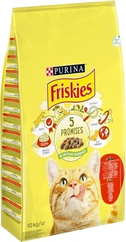 Сухой корм для взрослых кошек Friskies с говядиной, курицей и овощами 10 кг (5997204569004)