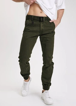 Чоловічі штани джогери з паском хакі XL (MPJ-ITJO04-34)